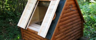 doors on the roof slope of a well house