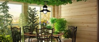 the idea of ​​​​using light ideas for decorating a winter garden in the house