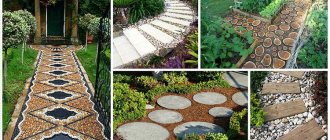 how and from what to make garden paths at the dacha