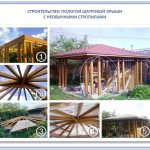 Construction of a hip roof for a gazebo with unusual rafters