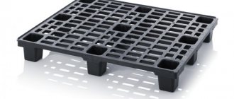 Plastic pallet dimensions: 800x600x140mm