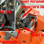 Adjusting the chainsaw carburetor