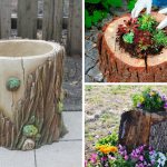 Flowerpot made from a stump