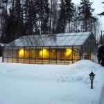 winter greenhouse with heating